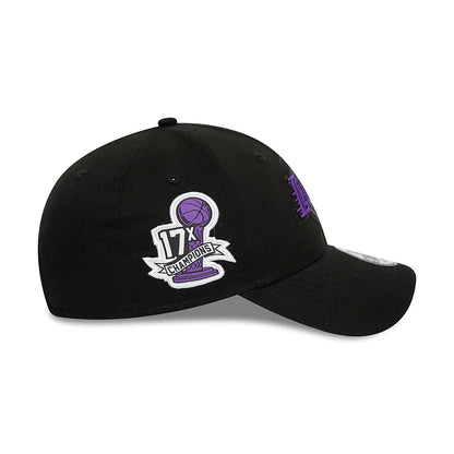 New Era Şapka - LA Lakers NBA Side Patch Siyah 9FORTY Ayarlanabilir Şapka