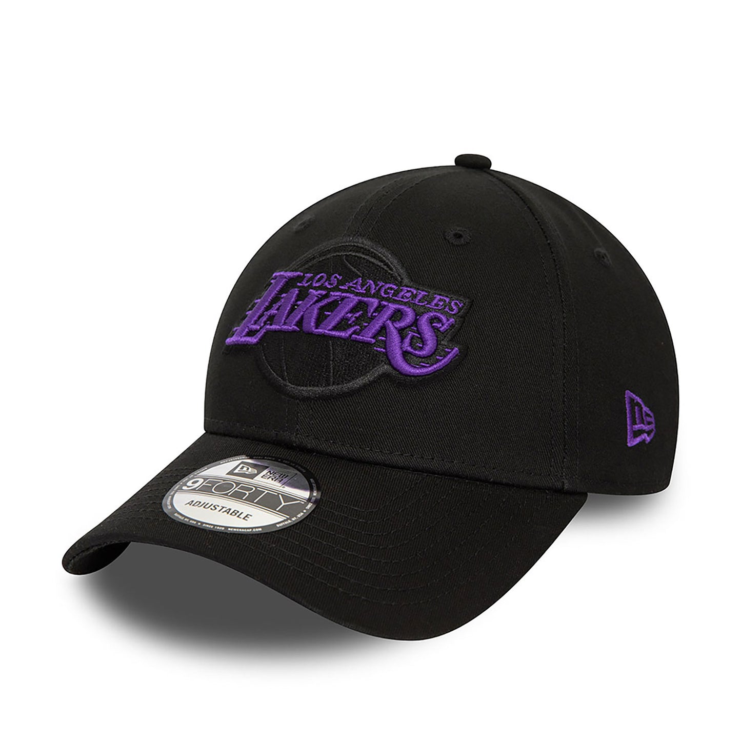 New Era Şapka - LA Lakers NBA Side Patch Siyah 9FORTY Ayarlanabilir Şapka