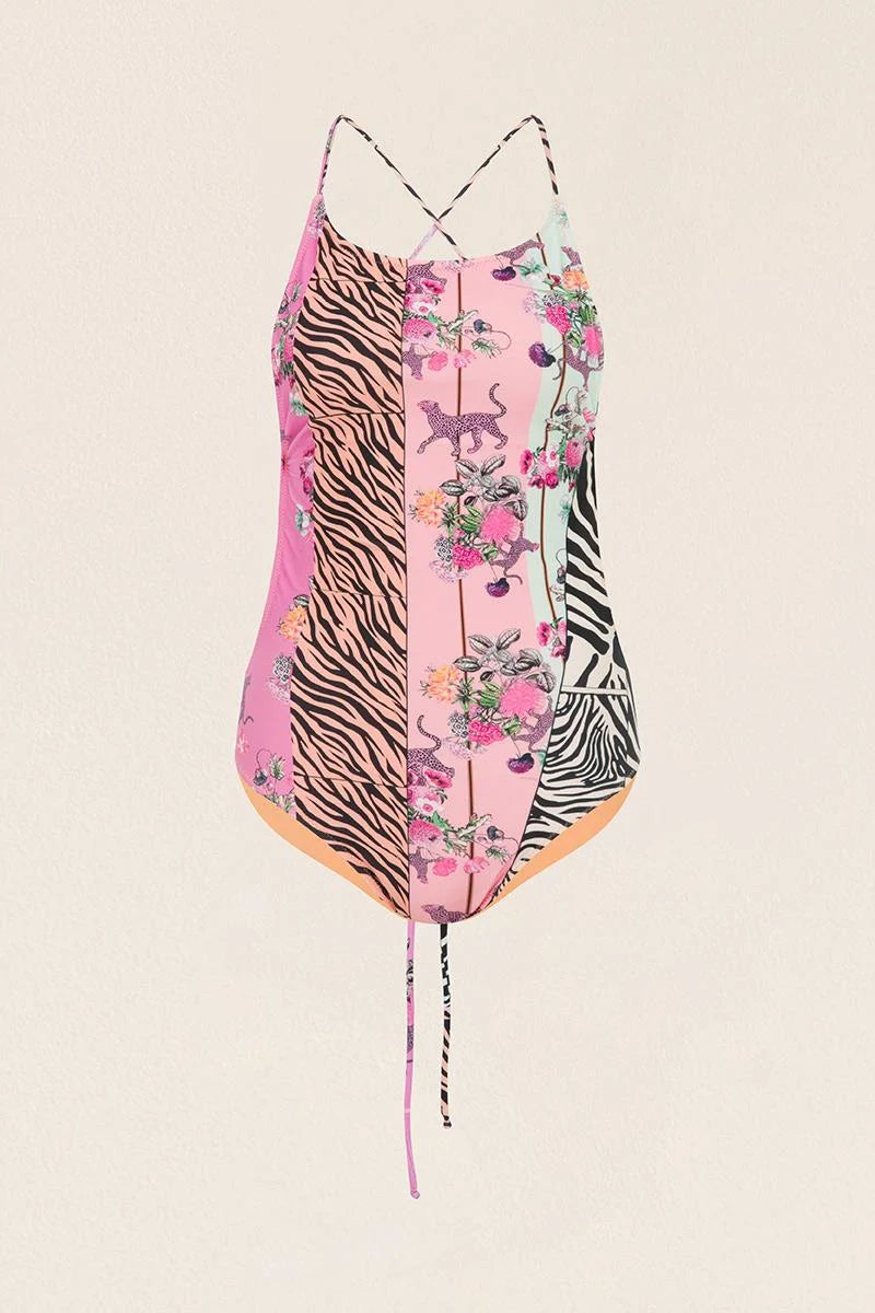 Oopscool - Mint Flower Swimsuit - Mayo