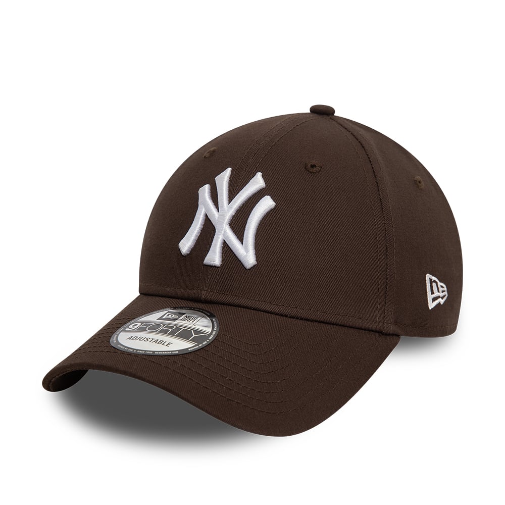 New Era Şapka - New York Yankees League Essential Dark Brown 9FORTY Ayarlanabilir Şapka