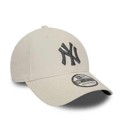 New Era Şapka - New York Yankees Kırık Beyaz 39THIRTY Streç Fitilli Şapka