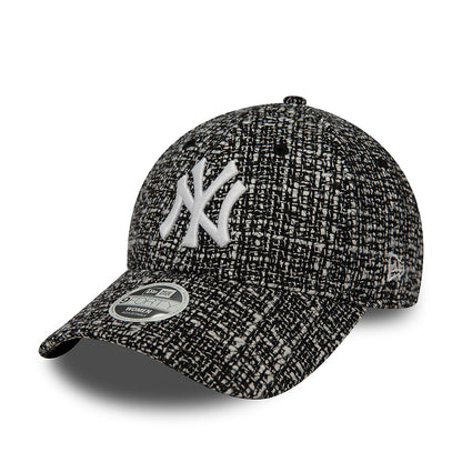 New Era Şapka - New York Yankees Kadın Yazlık Tüvit Siyah 9FORTY Ayarlanabilir Şapka