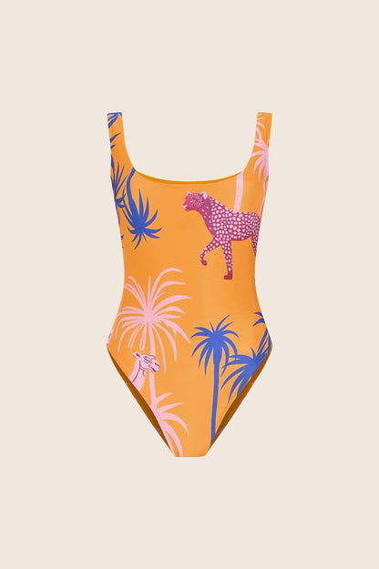 Oopscool - Orange Tiger Swimsuit - Mayo