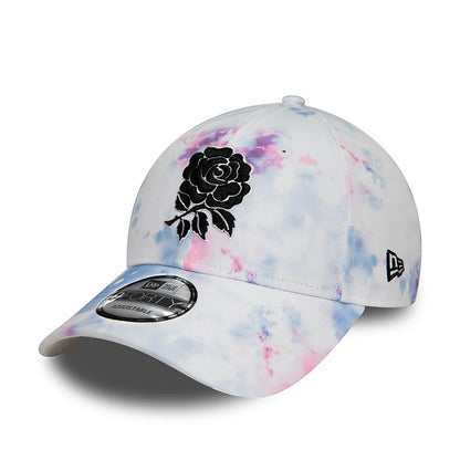 New Era Şapka - Rugby Football Union All Over Print Tiedye White 9FORTY Ayarlanabilir Şapka