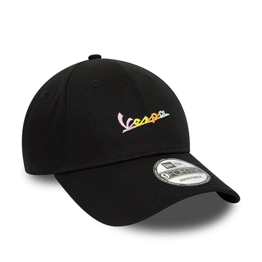 New Era Şapka - Vespa Çok Renkli Logolu Siyah 9FORTY Ayarlanabilir Şapka
