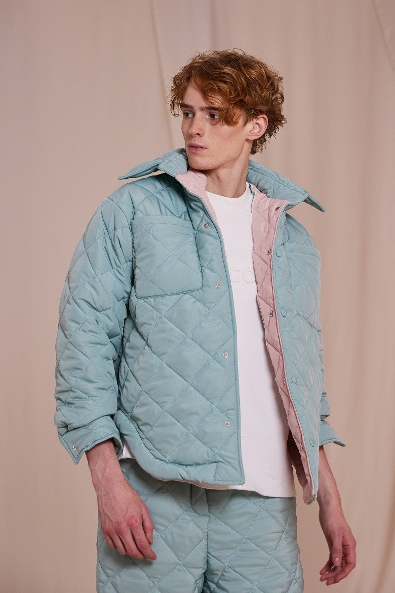 Oopscool - Mint Quilted Unisex Jacket - Eklektik House