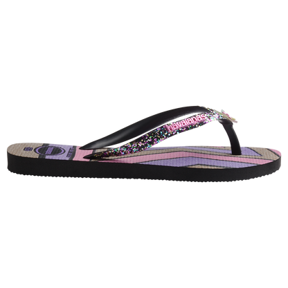 Havaianas Kids Slim Glitter Trendy Black - Eklektik House