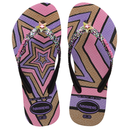 Havaianas Kids Slim Glitter Trendy Black - Eklektik House