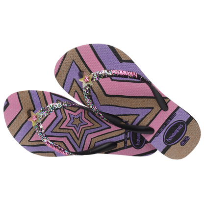 Havaianas Kids Slim Glitter Trendy Black - Eklektik House