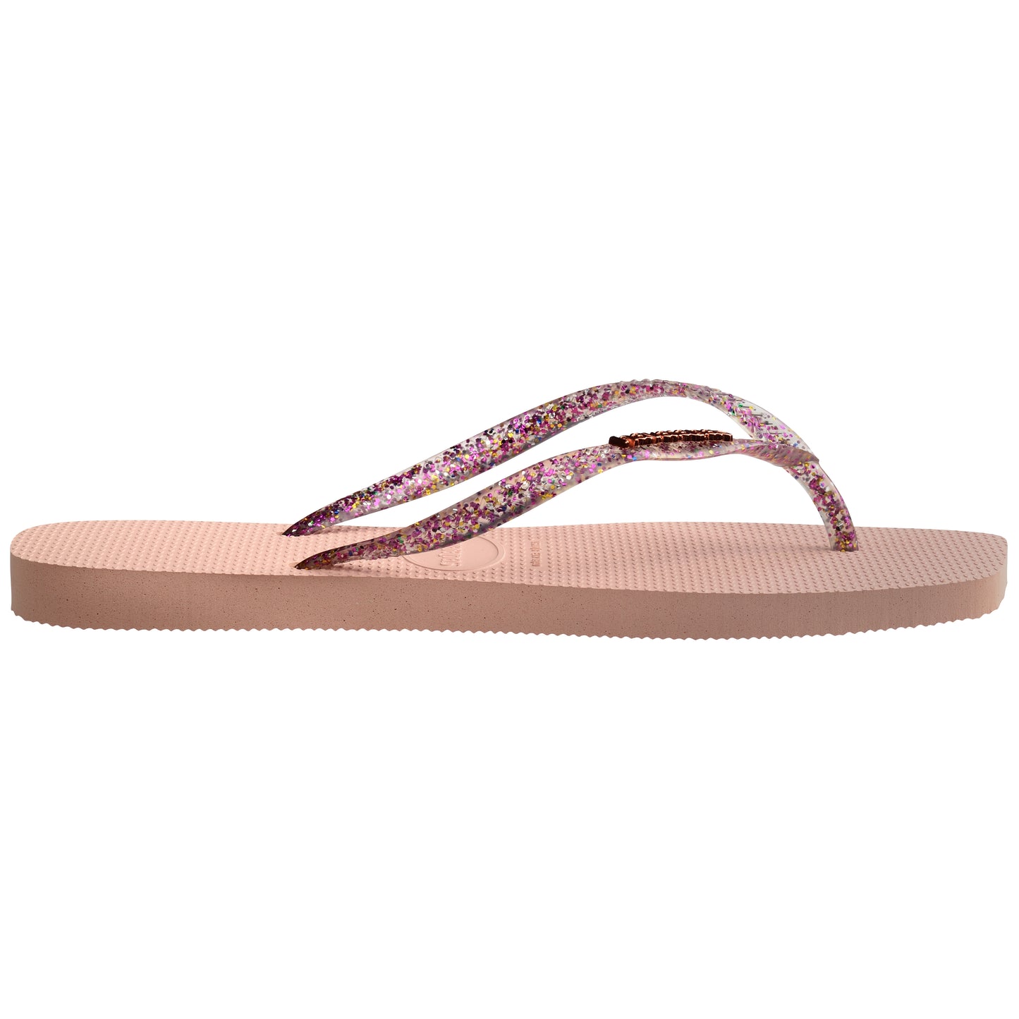 Havaianas Slim Square Metalic Logo Ballet Rose - Eklektik House