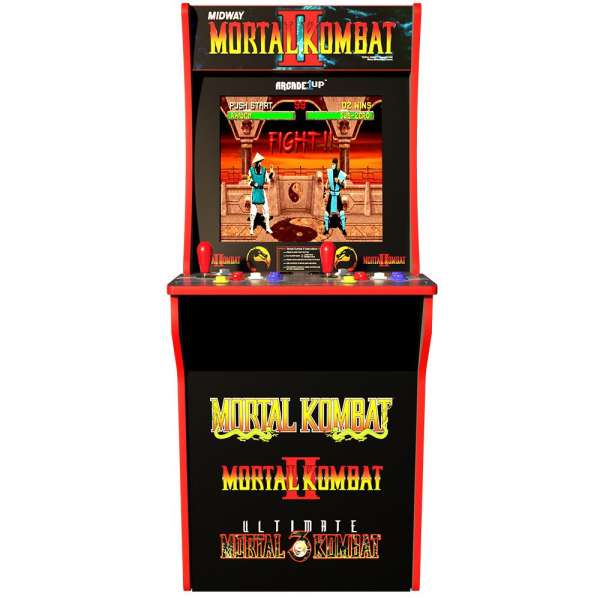 Arcade1Up Mortal Combat Lisanslı Oyun Konsolu Takımı (Sehpalı, Işıklı ve Sandalyeli) - Eklektik House