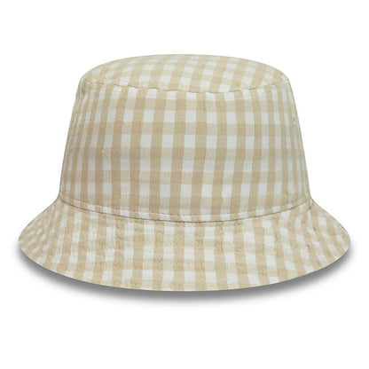 New Era New York Yankees Woman Gingham Tapered Bucket Bej - Eklektik House